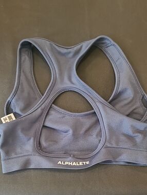 Alphalete Athletics Revival Seamless Sports Bra Storm Blue S. Like New